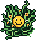 Blip, a small pixel shoggoth with a smiley mask